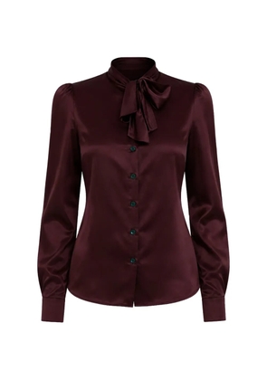 Dolce & Gabbana silk bow-tie blouse - Red
