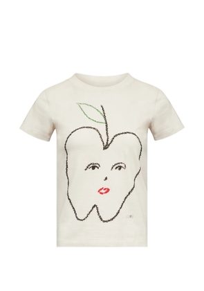 MM6 Maison Margiela apple-print T-shirt - Neutrals