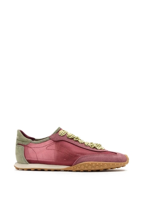 Hoff Bridge gingham-laces panelled sneakers - Red