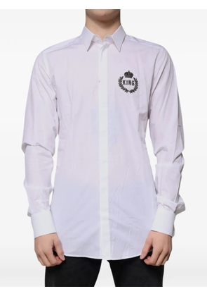 Dolce & Gabbana embroidered-logo shirt - White