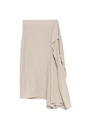 Yohji Yamamoto washed draped trousers - Neutrals