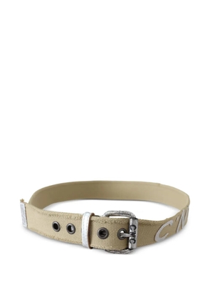 Costume National logo-buckle belt - Neutrals