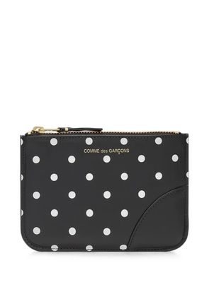 Comme Des Garçons Wallet polka dot zip wallet - Black