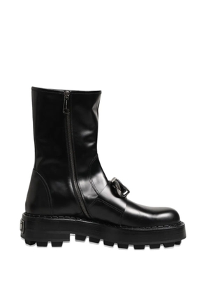 Dolce & Gabbana DG-logo biker boots - Black