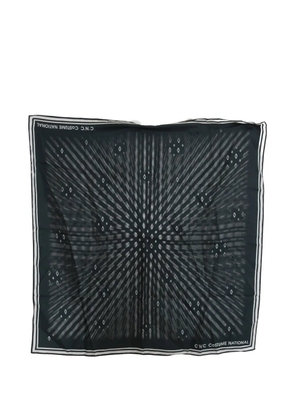 Costume National logo-print striped scarf - Black