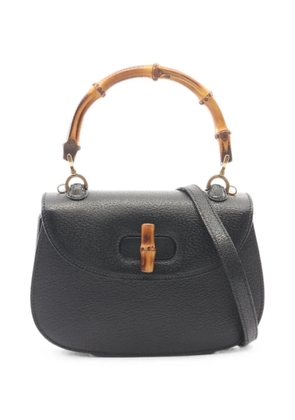 Gucci Pre-Owned 2010s Bamboo leather handbag - Black