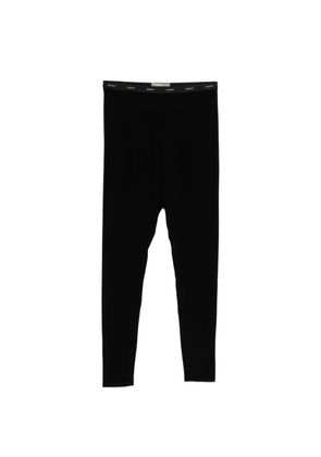 Yohji Yamamoto logo-waistband leggings - Black