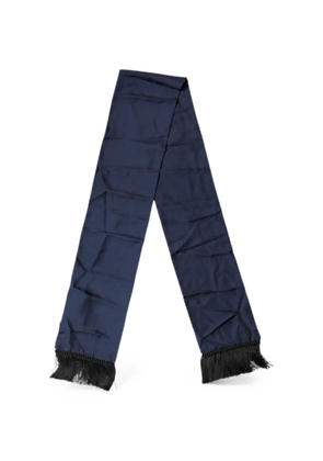 Dolce & Gabbana fringed twill-weave scarf - Blue