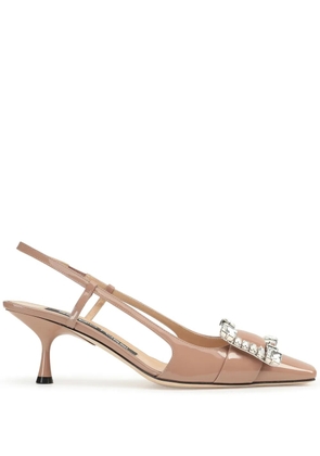 Sergio Rossi 60mm SR Twenty crystal-embellished pumps - Neutrals