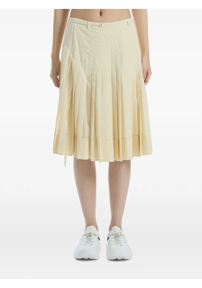 Low Classic pleated belted midi skirt - Yellow