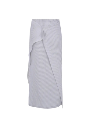 Issey Miyake pleated maxi skirt - Grey