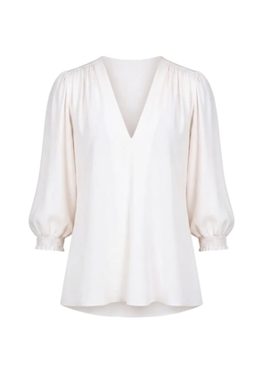 Seventy gathered V-neck blouse - Neutrals
