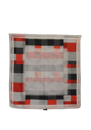 Costume National geometric-pattern silk scarf - Grey