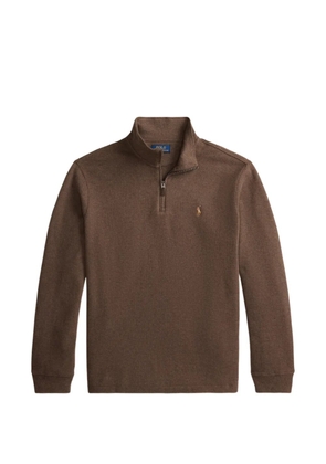Polo Ralph Lauren Estate-Rib quarter-zip sweater - Brown