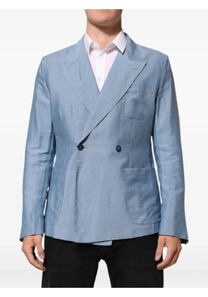 Dolce & Gabbana double-breasted linen blazer - Blue