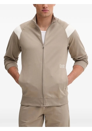 Ea7 Emporio Armani contrast-panel tracksuit - Neutrals