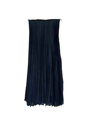 Fendi Pre-Owned 2010s pleated perforated midi skirt - Blue
