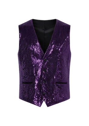Dolce & Gabbana sequin-embellished waistcoat - Purple