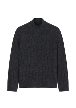 Closed ribbed-knit sweater - Black