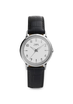 TIMEX Marlin croc-effect-strap 34mm watch - Silver