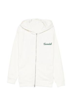 Cavendish logo-embroidered hoodie - White