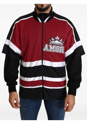 Dolce & Gabbana Amor graphic colorblocked sweater - Black