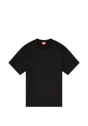Diesel cotton-interlock T-shirt with logo embroidery - Black