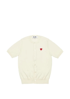 Comme Des Garçons Play Play heart-patch cardigan - Neutrals
