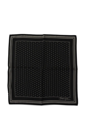 Dolce & Gabbana polka-dot logo-print pocket square - Black