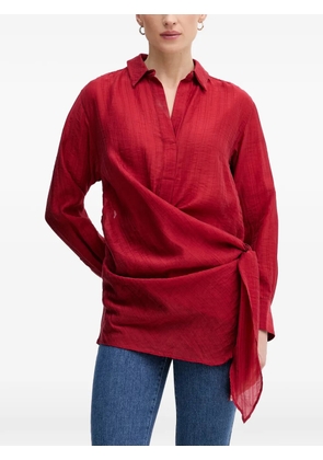 Hoss Intropia Cosette wrap-style long-sleeve top - Red