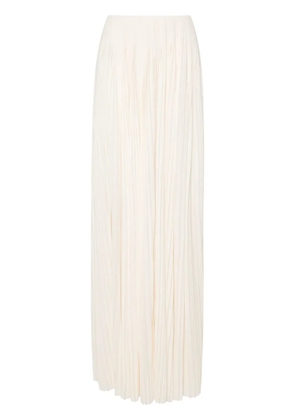 Saint Laurent pleated maxi skirt - Neutrals