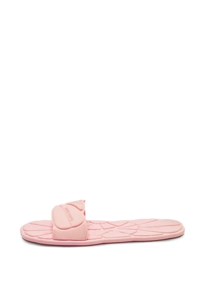 Miu Miu Pre-Owned logo-strap slides - Pink