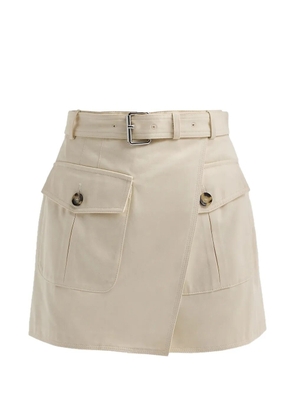 Proenza Schouler Bruni belted wrap shorts - Neutrals