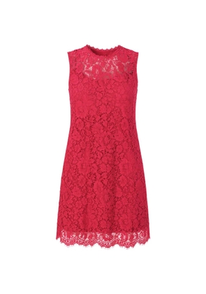 Dolce & Gabbana floral-lace sleeveless mini dress - Pink
