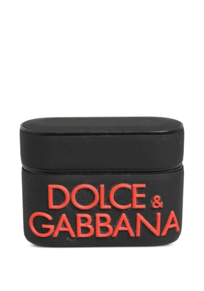 Dolce & Gabbana logo-embossed AirPods case - Black