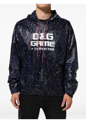 Dolce & Gabbana D&G Game splatter-print hoodie - Blue