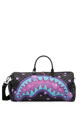 Sprayground Shark Mouth check-print holdall - Black