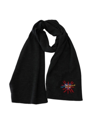 Dolce & Gabbana embroidered Union Jack scarf - Black