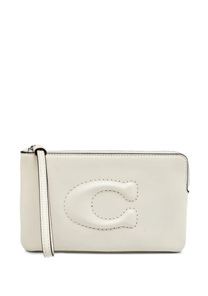Coach Vintage Corner Zip clutch bag - White