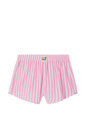 American Vintage Vextown striped cotton shorts - Pink