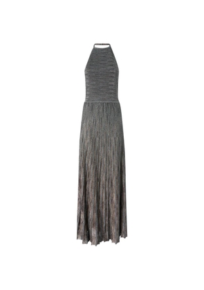 Missoni metallic-effect halterneck maxi dress - Grey