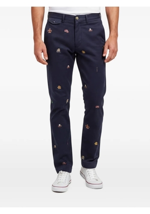 Polo Ralph Lauren Vintage embroidered slim-fit trousers - Blue