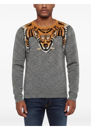 Gucci Pre-Owned tiger-print sweater - Grey