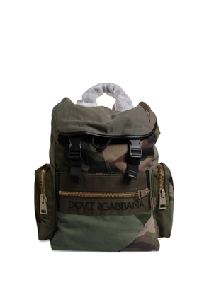 Dolce & Gabbana patchwork camouflage backpack - Green