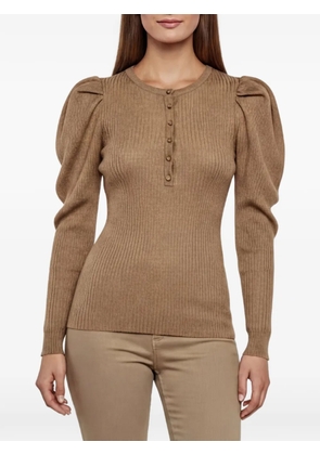 Gabriela Hearst Nessa puff-sleeve blouse - Brown