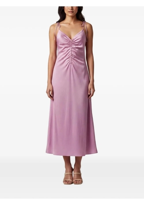 SANDRO strappy ruched-detail midi dress - Purple
