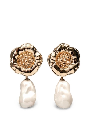 Carolina Herrera flower-motif earrings - Gold