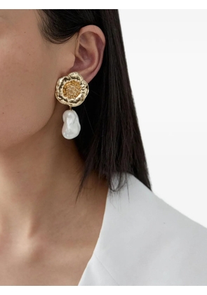 Carolina Herrera flower-motif earrings - Gold