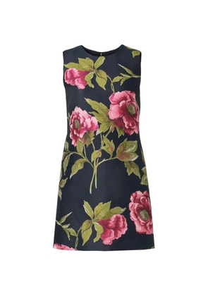 Carolina Herrera peony-jacquard shift dress - Blue