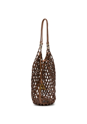A.M.G. beaded shoulder bag - Brown